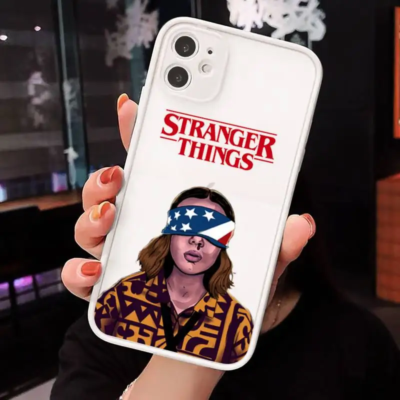 

Stranger things pattern shell Phone Cases matte transparent For iphone 7 8 11 12 plus mini x xs xr pro max cover