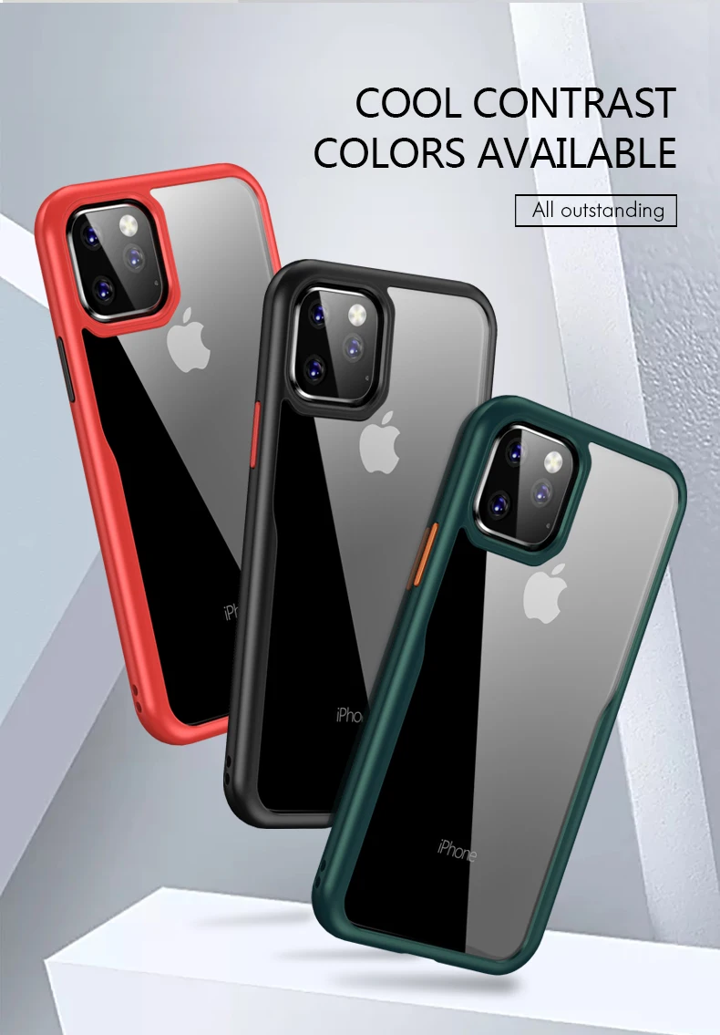 Противоударный чехол для iPhone 11 Pro, [военный класс, протестированный при падении] [2-го поколения] Полупрозрачный матовый чехол с мягкими краями