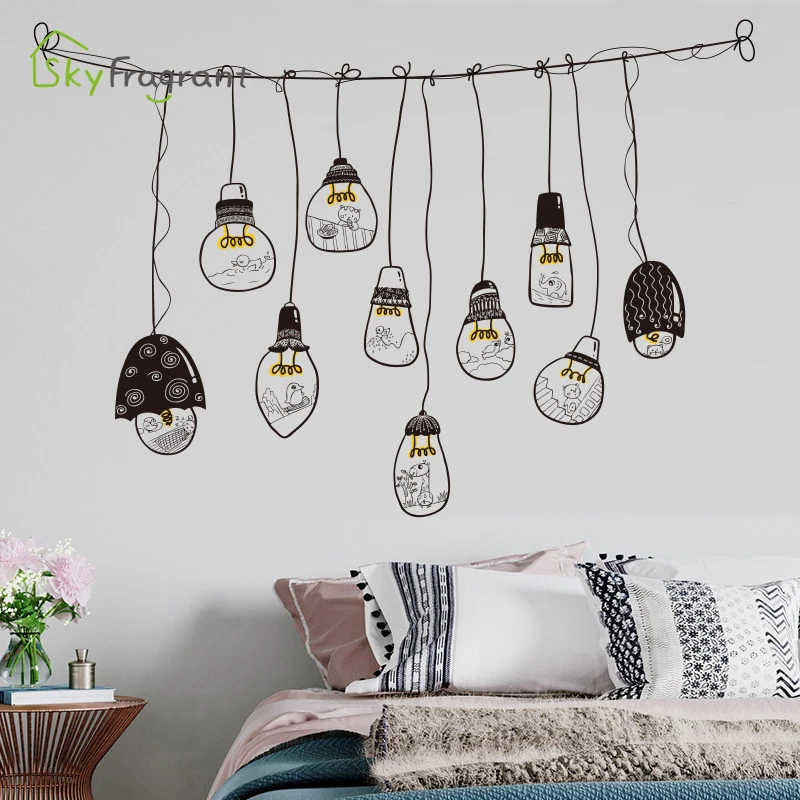 

Simple living room background wall sticker creative chandelier self-adhesive stickers bedroom dining room wall decor home decor