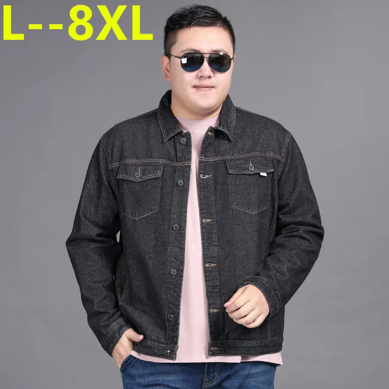 Мужская джинсовая куртка 10XL 8XL 6X 2020 высокое качество ковбойские мужские