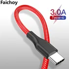 Кабель USB Type-C 3A для Huawei Xiaomi Redmi Note, быстрая зарядка USB-C, кабель для Samsung Galaxy S9, S8 Plus, S10