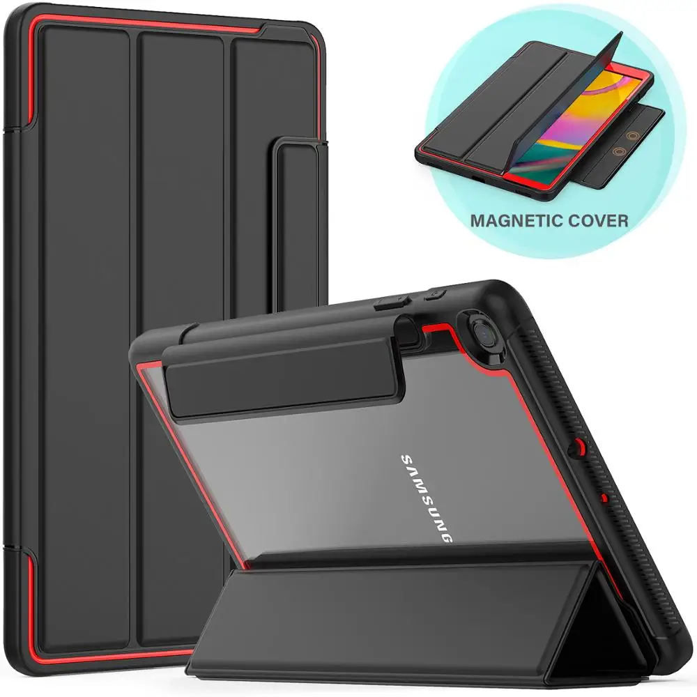 Ультратонкий кожаный смарт чехол для samsung galaxy tab a 10 1 2019 sm t510 T515 прозрачная задняя