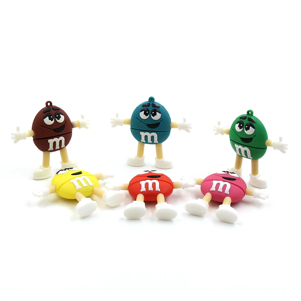 Милый флеш-накопитель u-диск 32gb 16gb 8gb rainbow beans M& M bean usb флеш-накопитель прекрасный подарок полная емкость 64gb флешка cle usb loptop