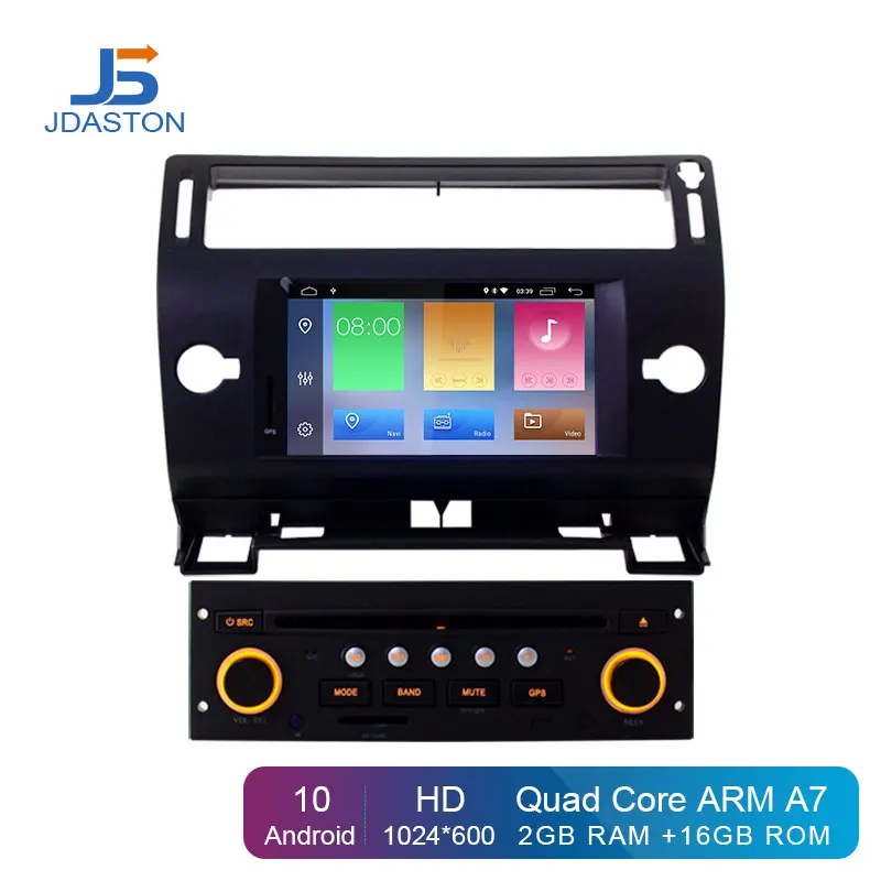 Автомобильный DVD плеер JDASTON мультимедийная система на Android 10 0 с GPS Wi Fi радио для