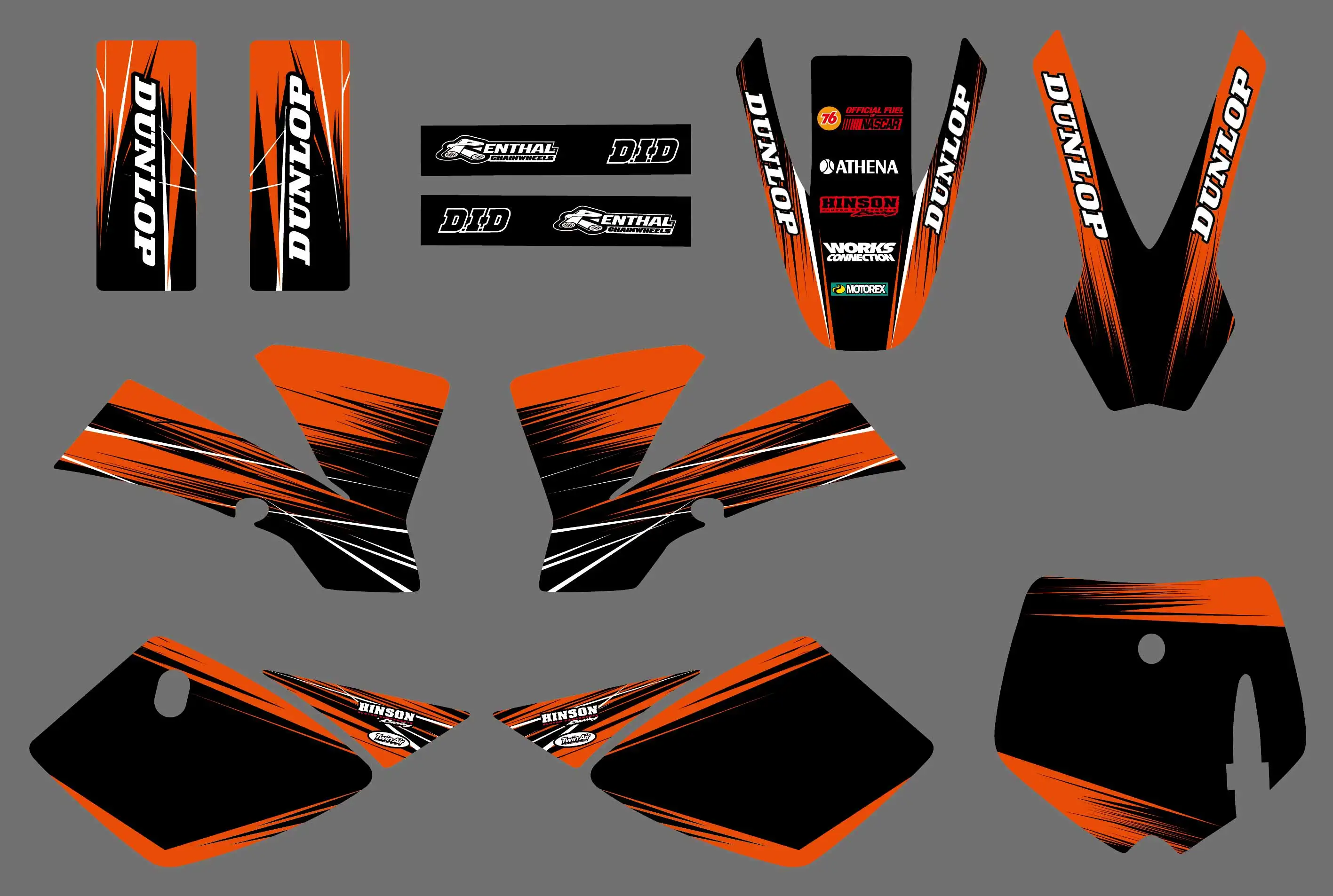 0251 новые стильные наклейки Team Fulle графические наборы для KTM SX 50 SX50 2002 2008 2007 2006 2005 2004
