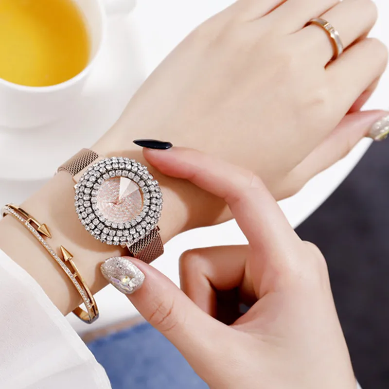 Gorben Fashion Ultra Thin Mesh Belt Quartz Watch Female Clock Wristwatch Ladies Wrist Watch Simple Woman's Watches