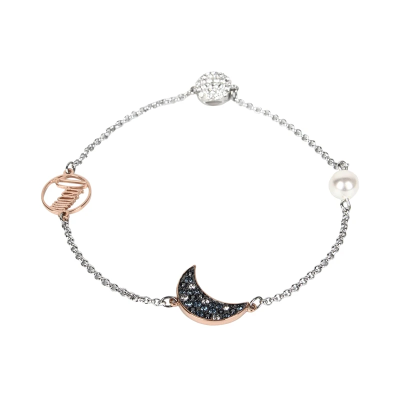 Silver5509672-L Подлинный и абсолютно браслет Swarovski Duo Evil Eye - Окраска металла: Silver5509672-L