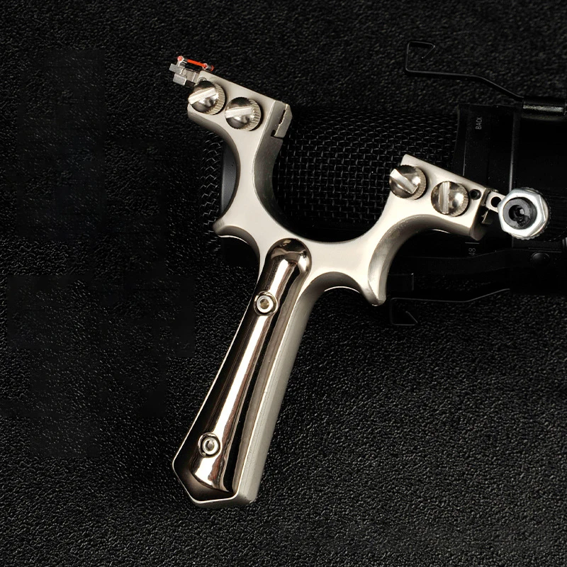 

All Metal Hunting Professional Slingshot Pocket Slingshot Tactical Slingshot Children Outdoor Game Toy with Flat Rubber Band