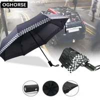 1pc fully automatic folding car logo rain umbrella for mini cooper s r50 r53 r55 r56 r60 f54 f55 f56 f60 r61 r58 r59 accessories