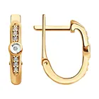 Серьги SOKOLOV из золочёного серебра с бриллиантами и фианитами, Серебро, 925, Женские, Серьги 2022 тренд