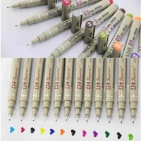 12 colors porous point pens drawing design sketch micron pen 0 5mm fineliner neelde drawing pen supplies