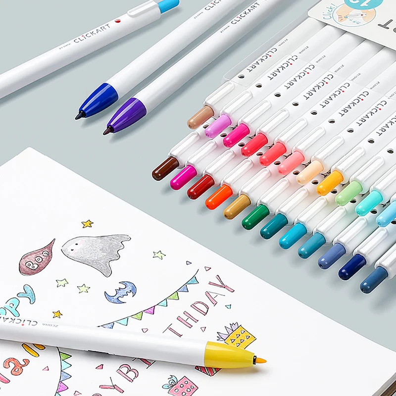 6 шт. японская ручка-Крючок для окрашивания водой с эффектом Зебра | Канцтовары