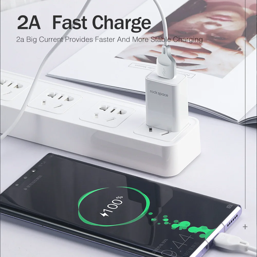 Usb type c кабель Rock usb мобильный телефон зарядное устройство быстрая зарядка для Samsung