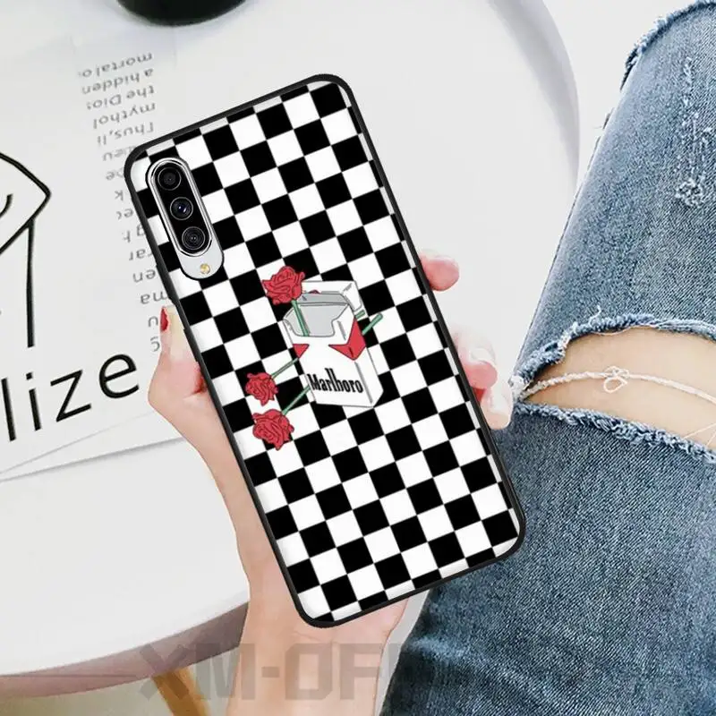 BaweiTE Lattice Stripe Alphabet fashion DIY Luxury Phone Case For Samsung A10 20 30 40 50 70 10S 20S 2 Core C8 A30S A50S | Мобильные