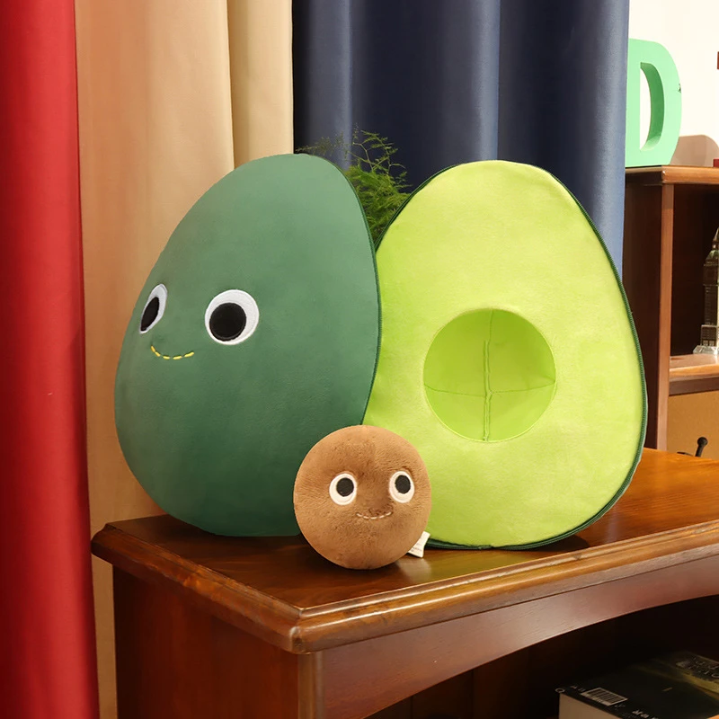 30cm Lovely Soft Avocado Plush Toy Stuffed Fruit Toy Hold Pillow Playmate Soothing Doll Kids Toys Christmas Birthday Gifts