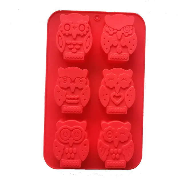 Сова силиконовые шоколадный торт Мыло пудинг желе конфеты ледяное печенье