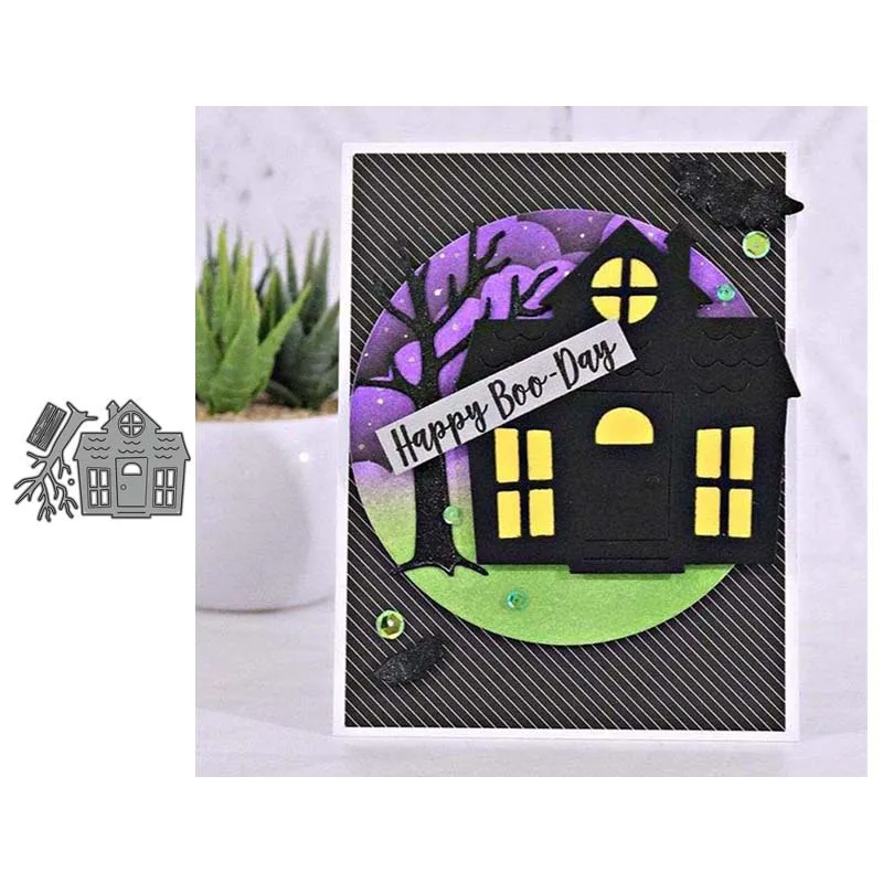 Металлические Вырубные штампы JC с изображением деревьев для скрапбукинга DIY