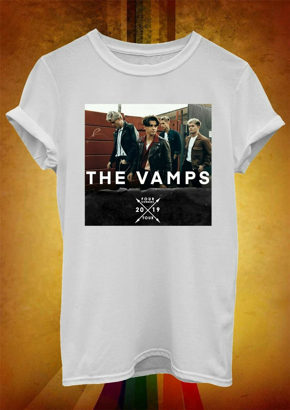 Женская и мужская мешковатая футболка The Vamps Concert 2231 брендовая одежда 2019 | Мужская
