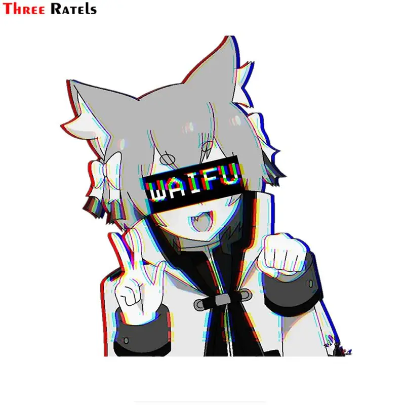 

Наклейка Three Ratels FC548 Felix Waifu, наклейка аниме waifu, мультяшная наклейка для автомобиля