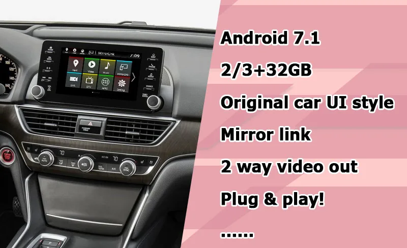 Lsailt Android gps навигационная коробка для Honda Accord high end-видео интерфейс коробка зеркальная ссылка youtube waze yandex navi