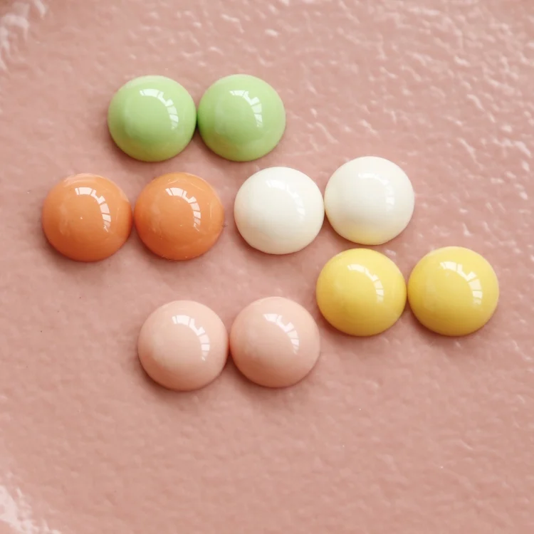 Super light feel pure color matching half pill combination Japanese DIY handmade earring resin accessories earring clip patch.