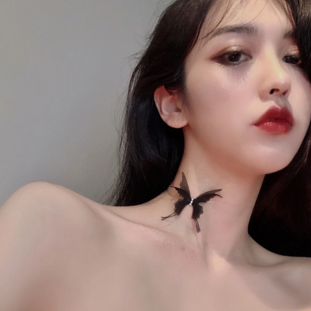 

Temperament Butterfly Collarbone Chain 2021 New Contracted Design Female Ins Cold Wind Jewelry Pendant Necklace