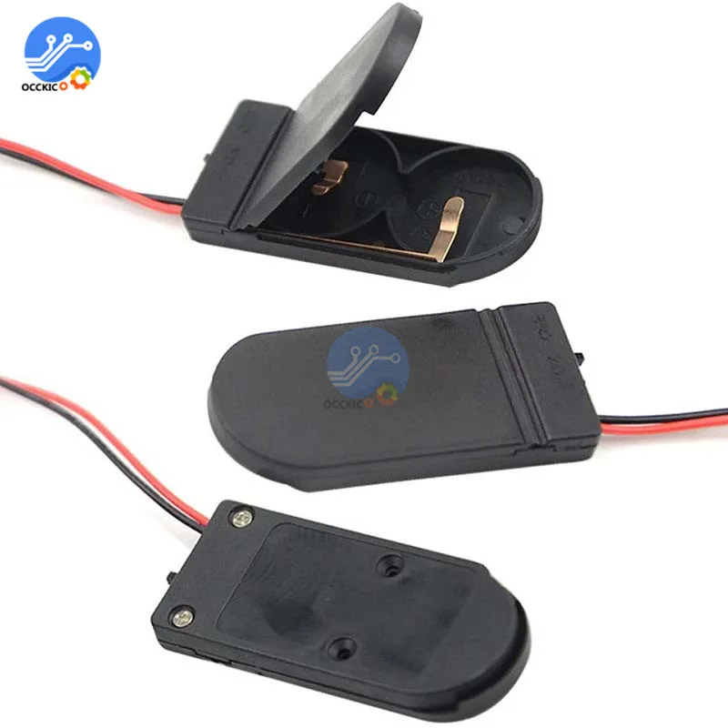 Черный/белый держатель для батарей CR2032 с кнопкой включения/выключения| |