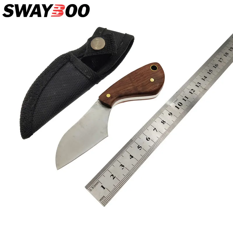 Прямой нож Swayboo с ручкой из палисандра фиксированное лезвие нержавеющей стали 3CR13