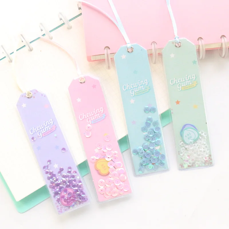 Domikee кавайные Конфеты Симпатичные офисные школьные блестки бумажные закладки