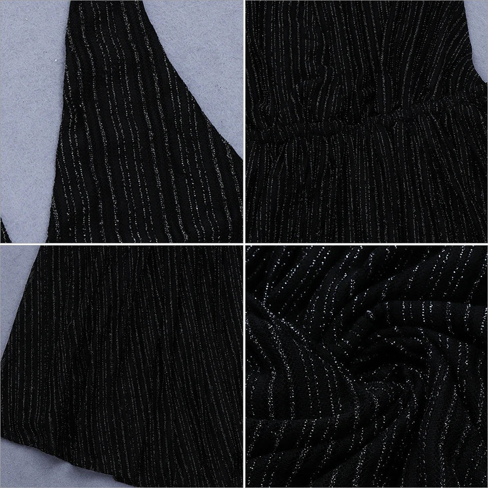 Женское вечернее платье с блестками ADYCE черное облегающее в стиле знаменитостей