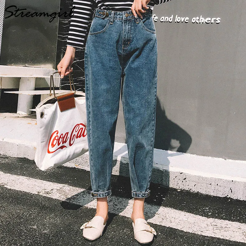 Normal Retro Blue Зимние теплые джинсы женские плотные флисовые свободные в стиле гарема, с широкими штанинами джинсы с высокой талией осень зима женские джинсовые брюки свободные теплые - Цвет: Normal Retro Blue