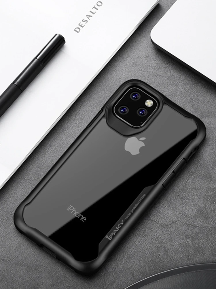 

For iphone 11 case transparent Gasbag Anti Shock full protective TPU + PC phone cover case for iphone 11 pro max