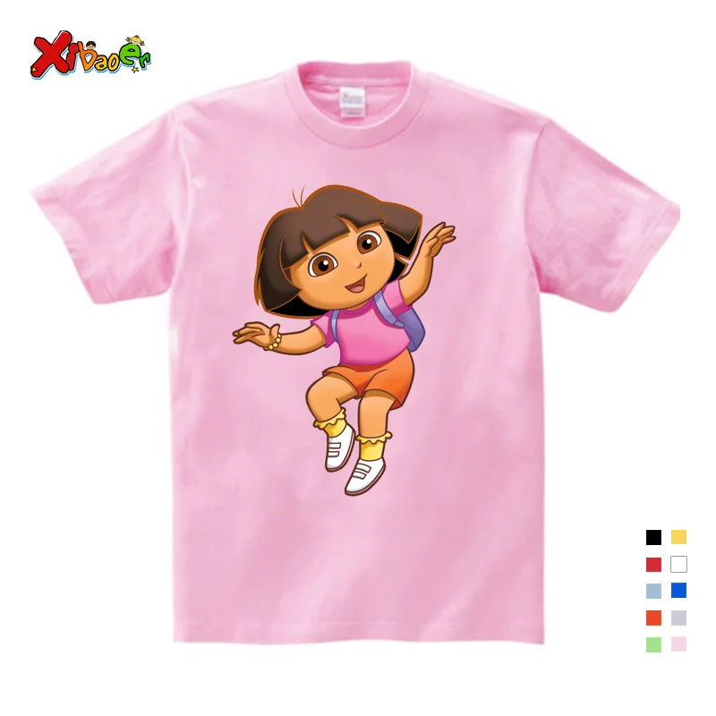 Рубашка для девочек и мальчиков Детская летняя одежда из чистого хлопка футболки