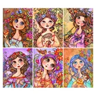 Алмазная живопись сделай сам, 5d полноразмерная мультяшная вышивка, цветок, девушка, мозаика, вышивка крестиком, домашний декор, искусство, хобби, подарок