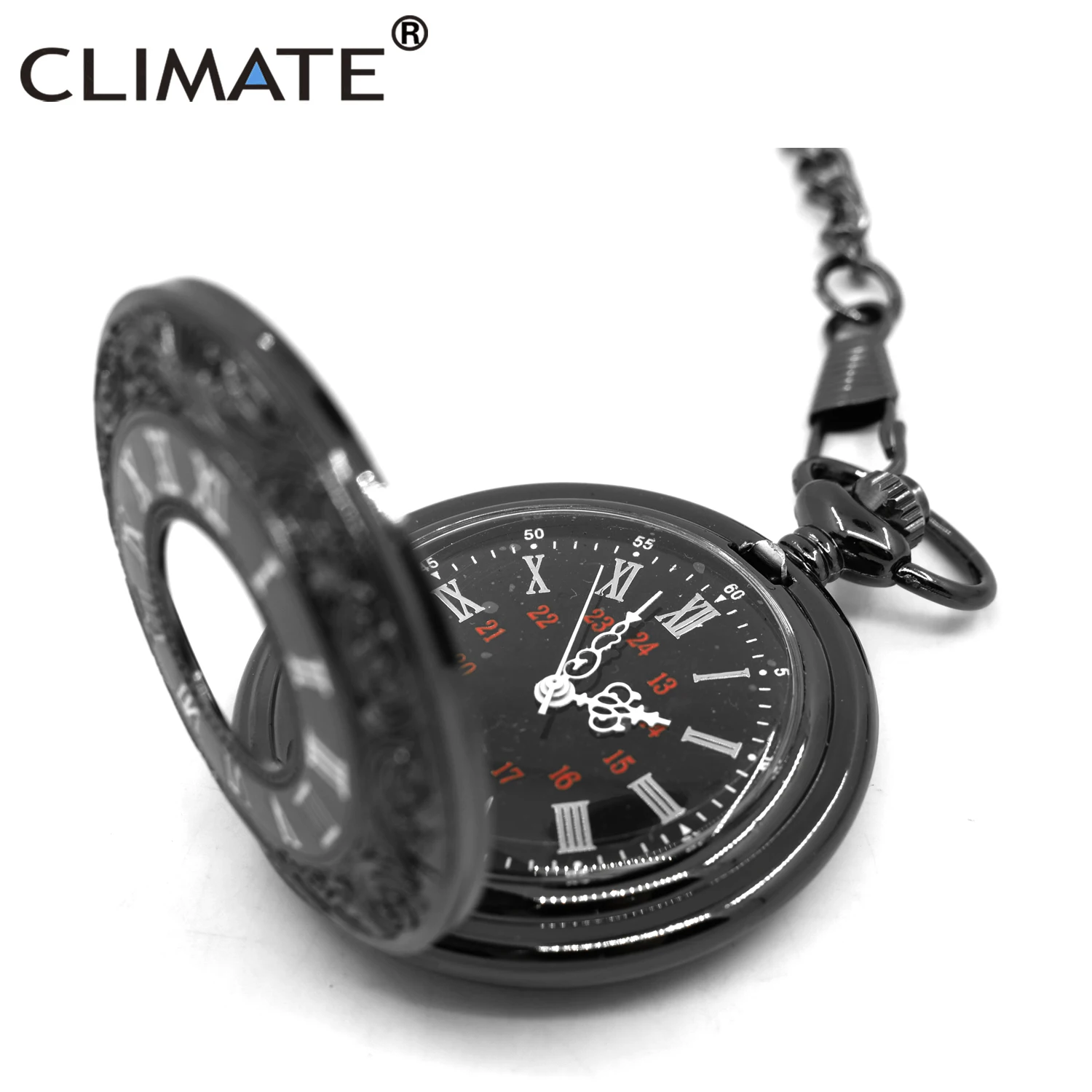 Римский номер черные карманные часы ретро мужские винтажные тиснение Круглый