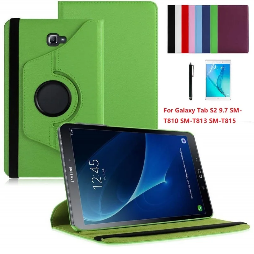 360 Вращающийся чехол для Samsung Galaxy Tab S2 9 7 T810 T815 T813 ''тонкий кожаный подставка