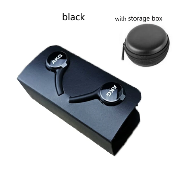 black with box Наушники AKG EO-IG955, 3,5 мм, наушники-вкладыши, проводной микрофон, гарнитура для xiaomi huawei, samsung Galaxy S10 10+ S9 S9+ S8 S8+, смартфон - Цвет: black with box