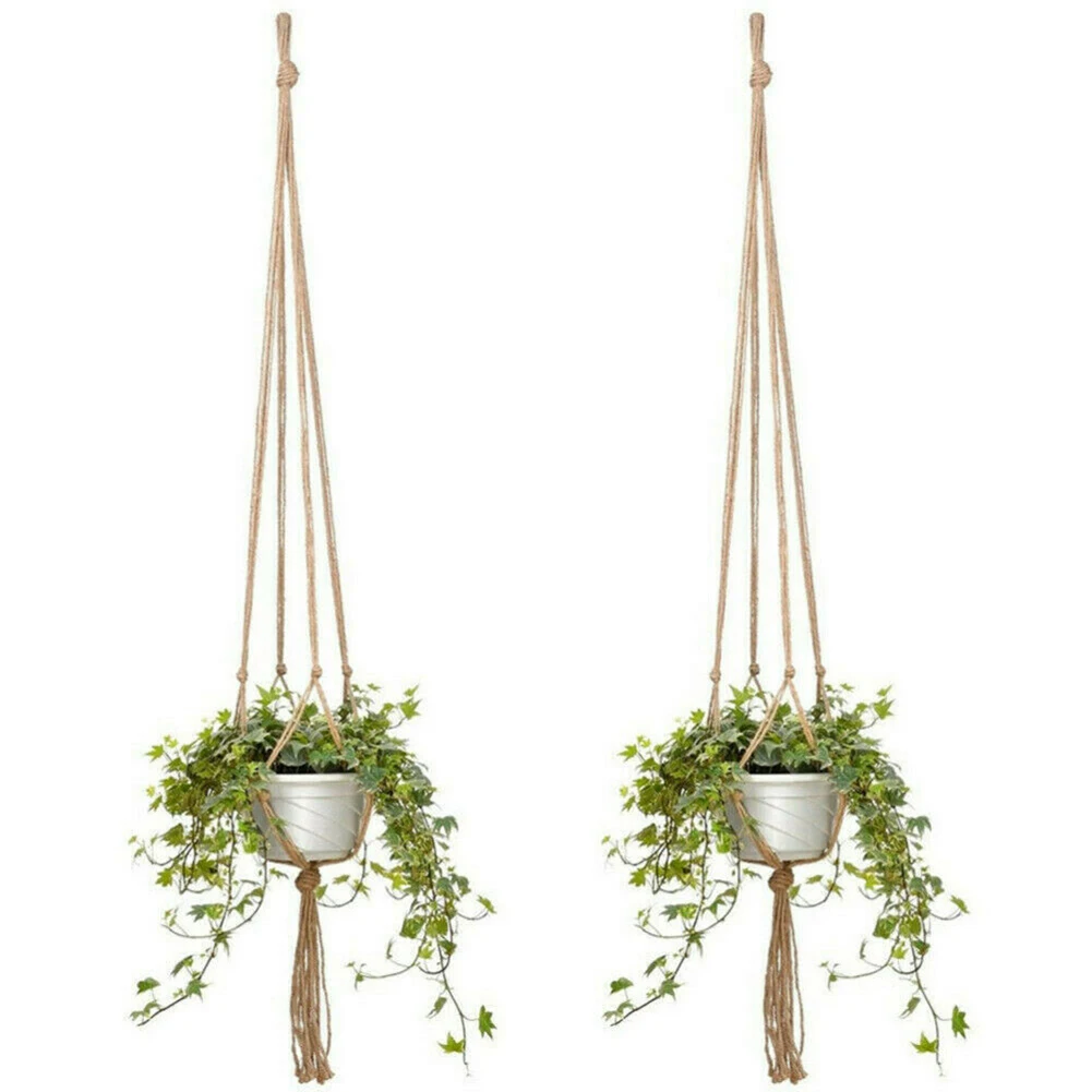 

6pcs 85cm Plant Hanger Holder Handmade Outdoor Indoor Hanging Baskets Ropes Hangers For Garden Supplies Plant Supports