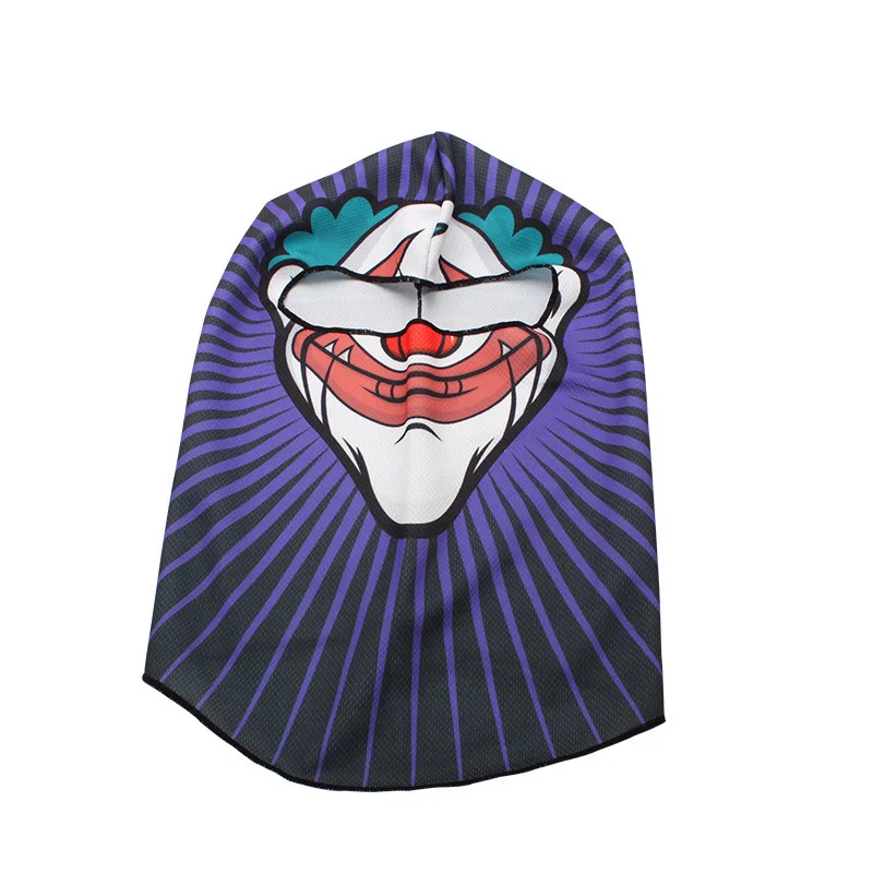 1pc Joker Print Breathable Fit Cool Balaclava Face Mouth Mask Man Women Unisex Outdoor Cycling Black Head Cover | Аксессуары для
