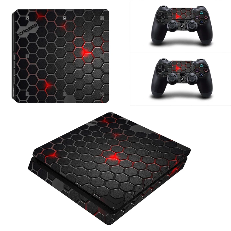 Защитная Виниловая наклейка для консоли Sony Playstation 4 Slim + на 2 контроллера PS4 S|vinyl