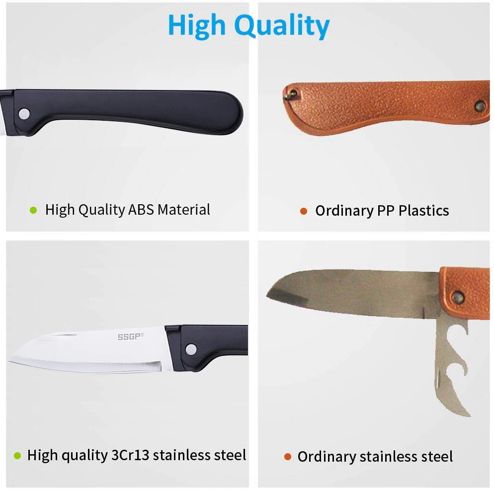 Кухонный нож из нержавеющей стали Складной карманный для повседневного