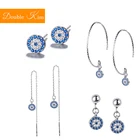 Женские серьги-гвоздики в виде глаза демона