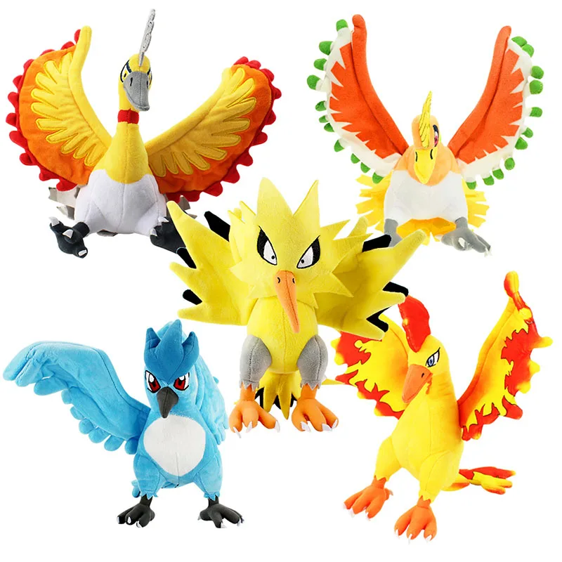25-32 см аниме Покемон Хо-о Молтри Zapdos Articuno Блестящий HoOh Houou плюшевые игрушки мягкие