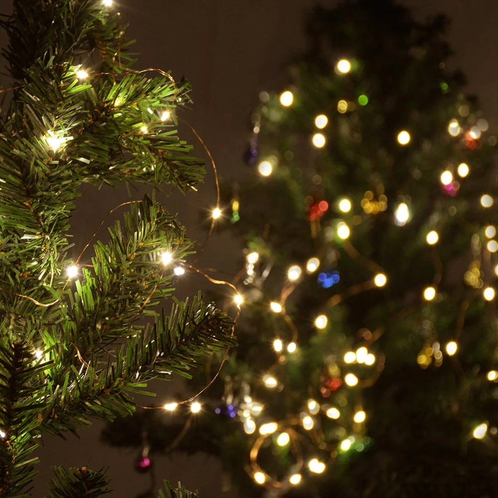 2 м 5 10 медная проволока Гирлянда Свет сказочная лампа Рождество праздник свадьба