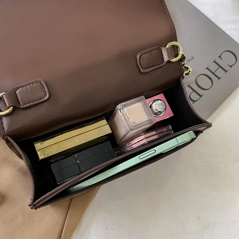 

Small Chain Crossbody Bags for Women Luxury Leather Plaid Shoulder Bag Vintage Handbag Female Diamond Lattice Flap Messenger Bag