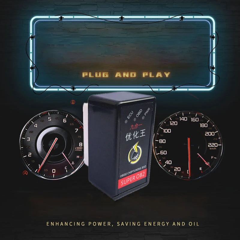 

Super OBD2 Car Chip Tuning Box Plug And Drive SuperOBD2 More Power