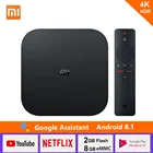 ТВ-приставка Xiaomi Mi Box S Smart TV Box, Android 9,0, 4K, Ultra HD, HDR, 2 ГБ, 8 ГБ, Wi-Fi, Google Cast, Netflix, медиаплеер с умным управлением, ТВ-приставка