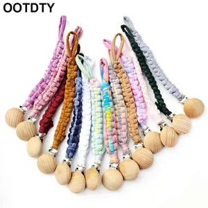 Цепочка с зажимом для детской соски из хлопчатобумажной ткани ручной работы держатель для соски-пустышки подарки для новорожденных