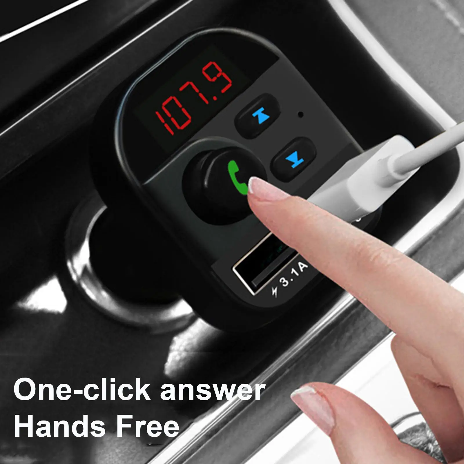 Автомобильный FM-передатчик 1 шт. беспроводной Bluetooth 5 0 радио с громкой связью
