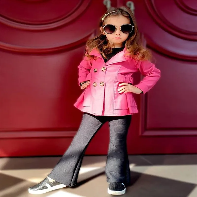 Детская куртка пальто Осеннее детское мягкое джинсовое на пуговицах с длинными